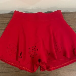 Red Floral Women's Shorts (3)